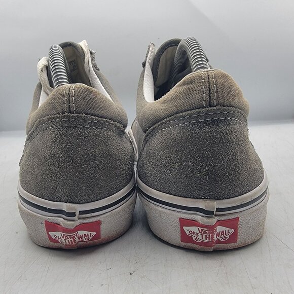 Vans Old Skool Mens 9.5 Gray White Sneaker Shoes Skate Casual Walking Outdoors - Picture 5 of 13